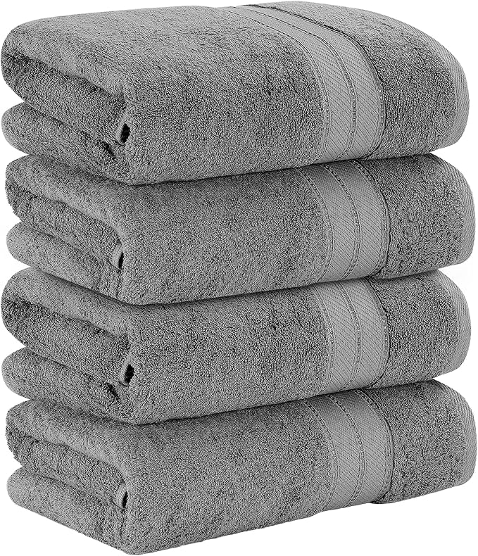Modern Threads 4-Pack SpunLoft Bath Sheet White 35x69 - Image 3