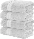 Modern Threads 4-Pack SpunLoft Bath Sheet White 35x71 by ModernThreads