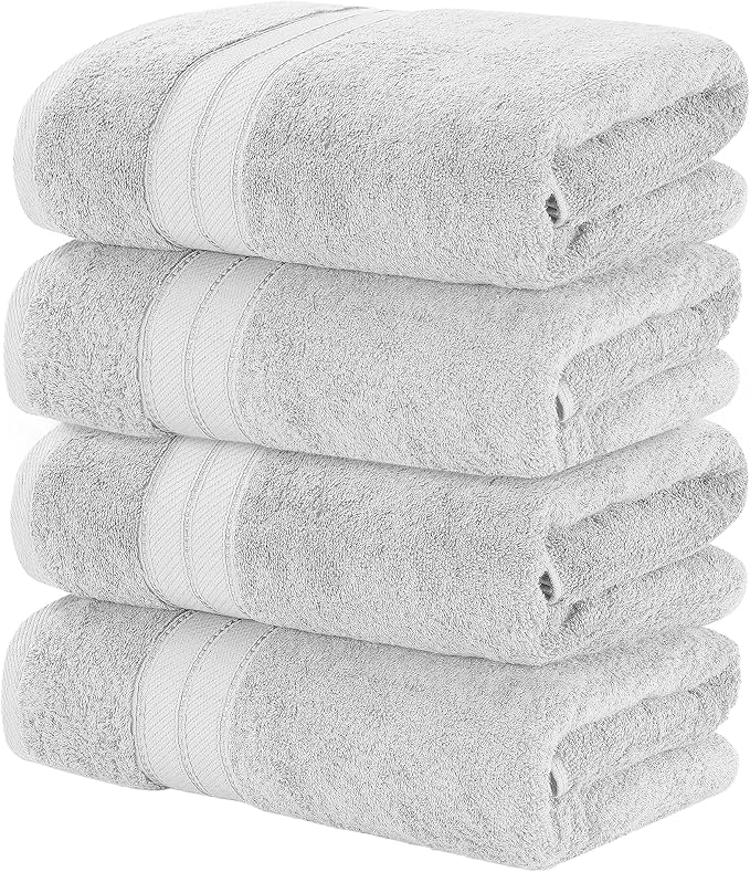 Modern Threads 4-Pack SpunLoft Bath Sheet Grey 35x66 by ModernThreads