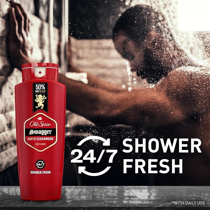 Old Spice Refreshing Body Wash for Men, 3X Defense, 24/7 Shower Fresh - Image 3