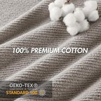 Madison Park Bathroom Towel Set of 6 Diagonal Ribbed, 500 GSM - Image 3