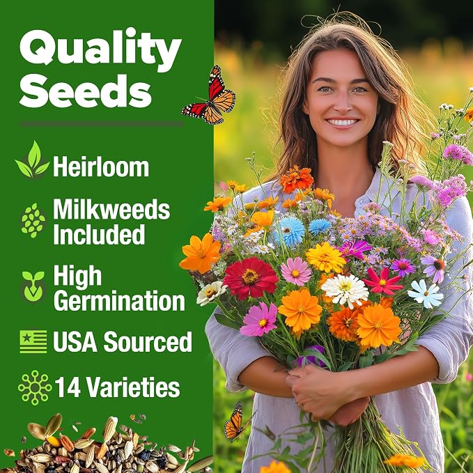 HOME GROWN Premium Monarch Butterfly Wildflower Seeds Mix - Image 8