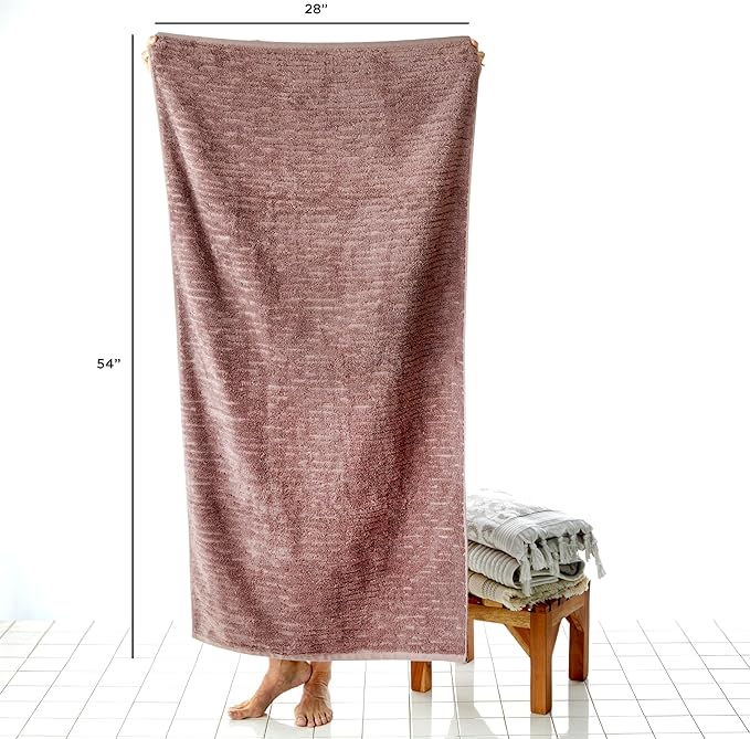 SKL Home CloudSoft Cotton Luxury Bath Towel, Soft Plum - Image 4
