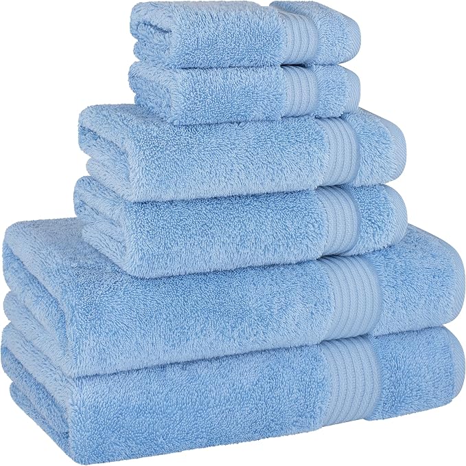 Cotton Paradise 6 Piece Towel Set 100% Cotton Soft Absorbent Turkish Towels - Image 5