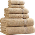 Superior Egyptian Cotton 6-Piece Towel Set, Bathroom Essentials, Towels by SUPERIOR
