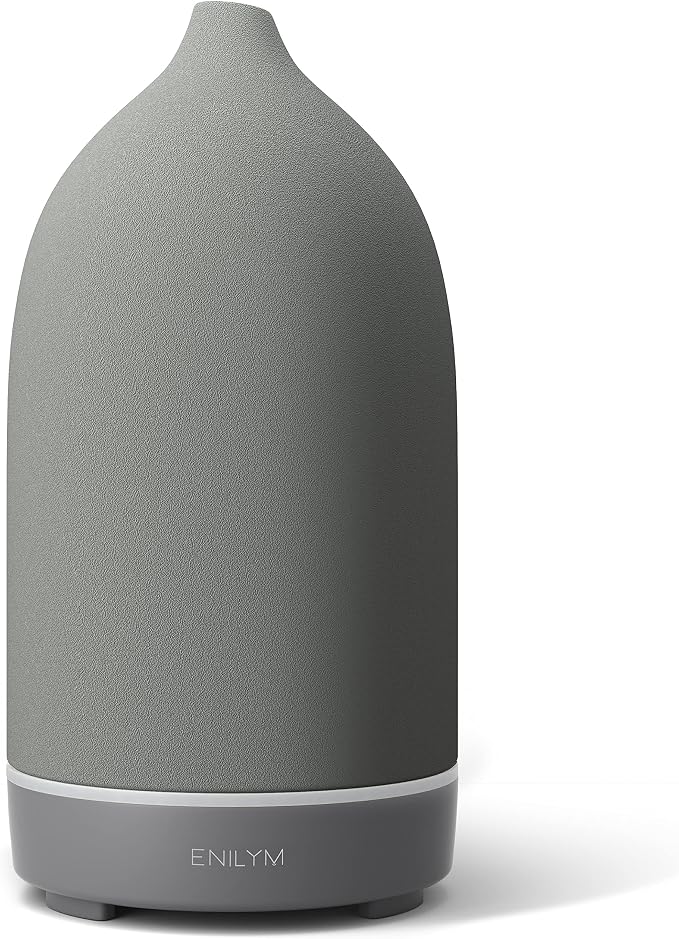 Aromatherapy Essential Oil Diffuser, 9 Colors Mood Light, 4 Timer Stone by ENILYMDIFFUSER