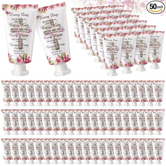 50 Pack Christian Hand Lotion Bulk Gifts by Heigble