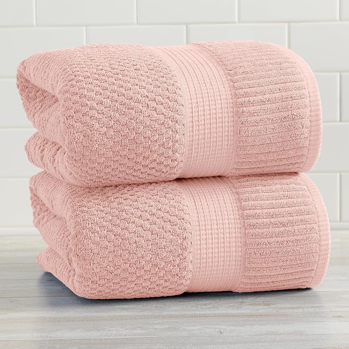 NY Loft 100% Cotton 2 Pack Bath Sheet Towel Set | Extra Large Oversize Bath - Image 8