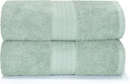 GLAMBURG Premium Cotton Oversized 2 Pack Bath Sheet 35x70-100% Pure Cotton by GLAMBURG