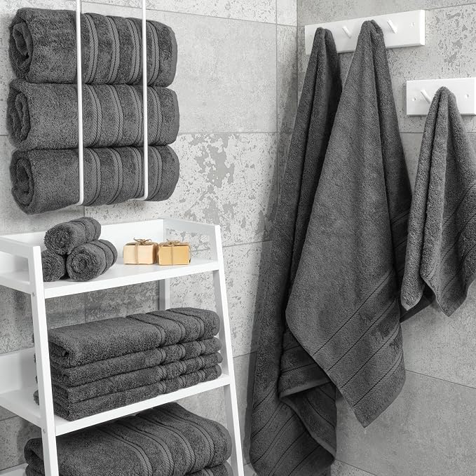 American Soft Linen Luxury 4 Piece Bath Towel Set, 600 GSM 100% Cotton Turkish - Image 2