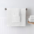Welhome James 100% Cotton Textured Stripe Towel Set - Image 6