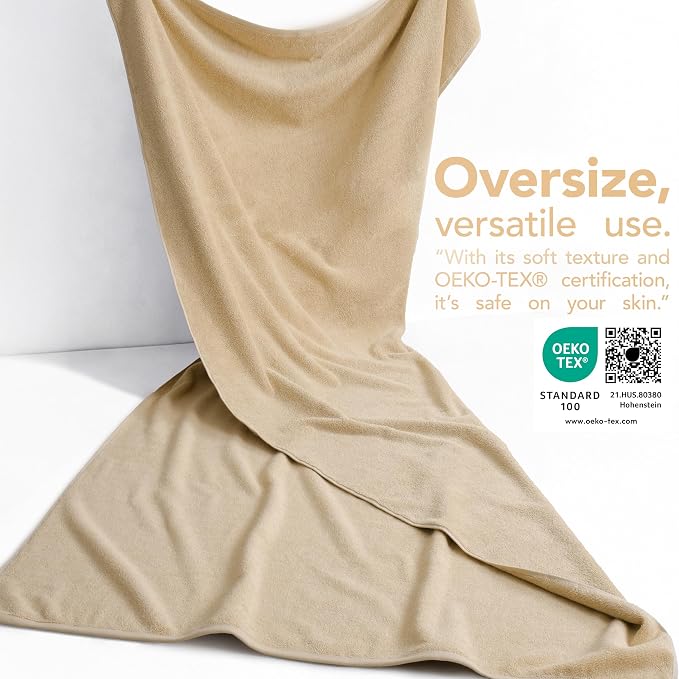 American Soft Linen 100% Cotton 600 GSM Turkish 40x80 Oversized Bath Towel Sheet - Image 3