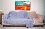 Bersuse 100% Cotton Milas XL Throw Blanket - Image 3