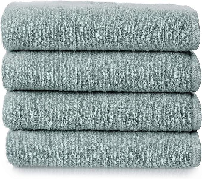 Welhome James 100% Cotton Textured Stripe Towels by WelhomeByWelspun
