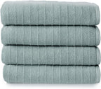 Welhome James 100% Cotton Textured Stripe Towels by WelhomeByWelspun