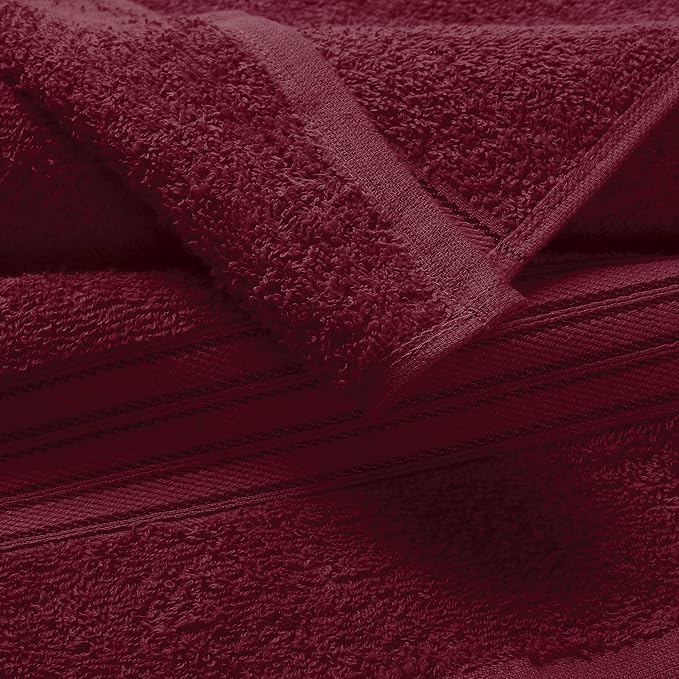 BOUTIQUO 6 Pack Cotton Towel Set, Contains 2 Bath Towels 28x55 inch, 2 Hand - Image 2