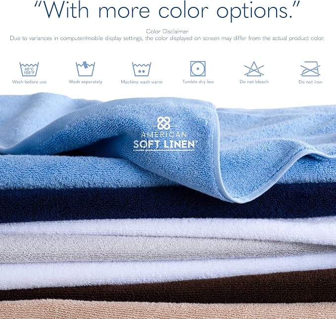 American Soft Linen 100% Cotton 600 GSM Turkish 40x80 Oversized Bath Towel Sheet - Image 7