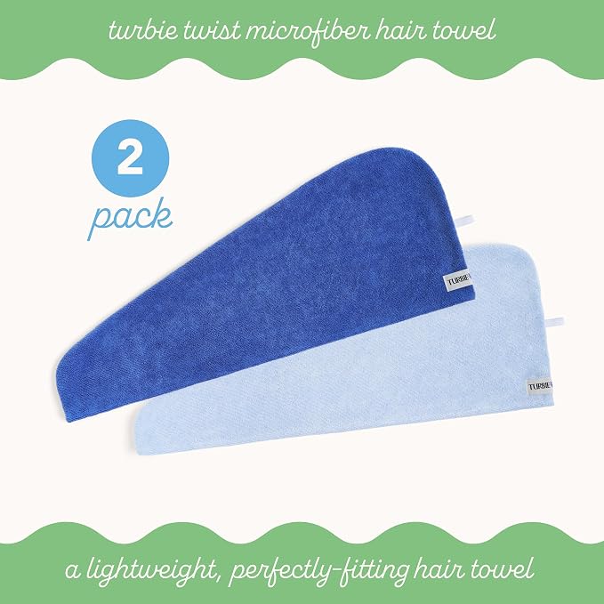Turbie Twist 2-Pack Microfiber Hair Towel - Image 3