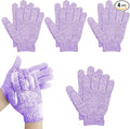 4 Pairs Bath Gloves, Body Scrub Mitts, Shower Scrubber Gloves by Biiange
