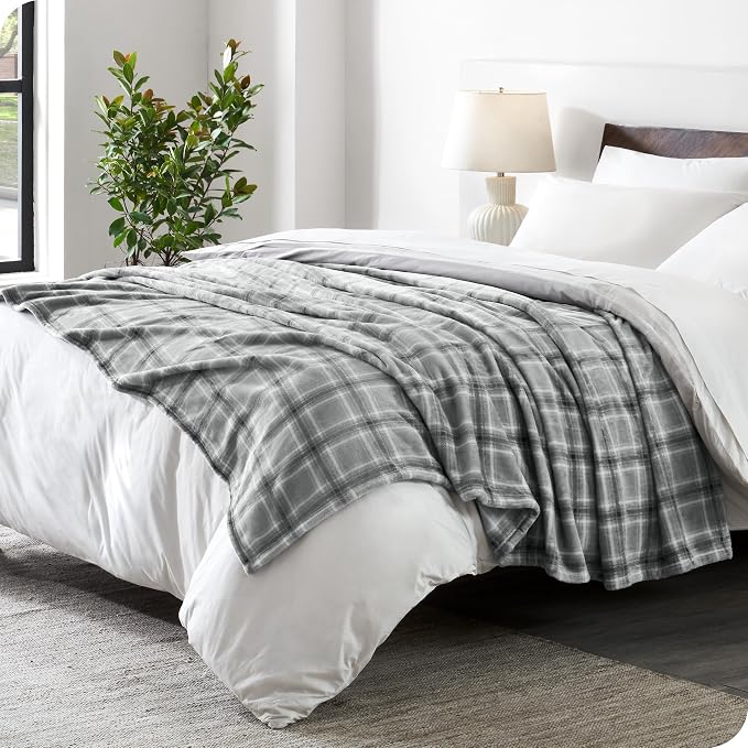 Bare Home Textured Fleece Blanket - Image 2