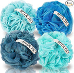 MTDLYICE Loofah Sponge, XXL Large Loofah 100g 4 Pack, Bath Sponge Soft Mesh by MTDLYICE
