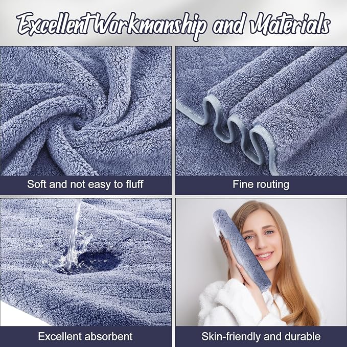 SmoothNovelty 16 Pack Microfiber Bath Towels Bulk 27'' x 60'' Oversized Size - Image 3