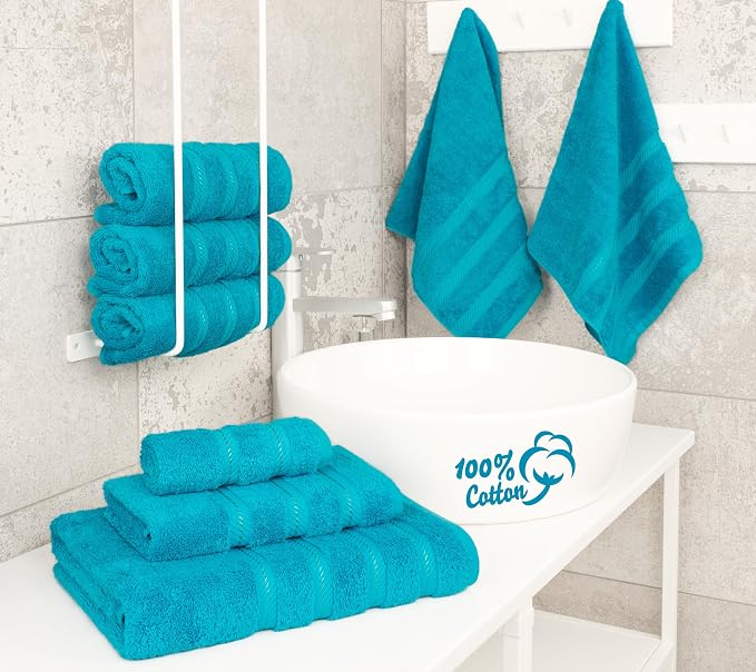 American Soft Linen Luxury 6 Piece Towel Set, 2 Bath Towels 2 Hand Towel 2 - Image 2