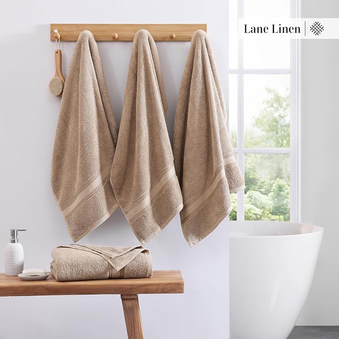 LANE LINEN 100% Cotton Bath Sheets Set of 4 - Image 3