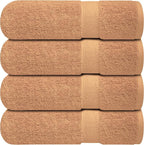 Infinitee Xclusives Luxury 100% Ring-Spun Cotton Bath Towels Set of 4 – Soft by InfiniteeXclusives