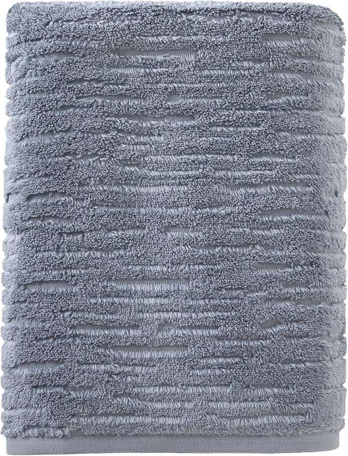 SKL Home CloudSoft Cotton Luxury Bath Towel, Smoke Blue by SKLHomebySaturdayKnightLtd