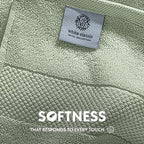 White Classic Luxury Light Green Hand Towels - Image 3