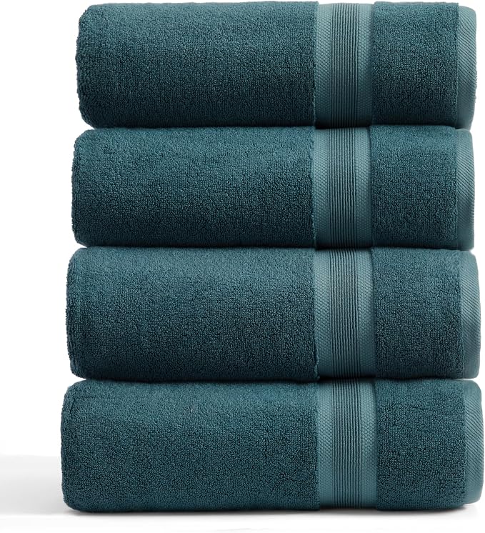 Springtree Home Luxury Viscose from Bamboo Bath Towel Set of 4 | 35% Viscose by SpringtreeHome