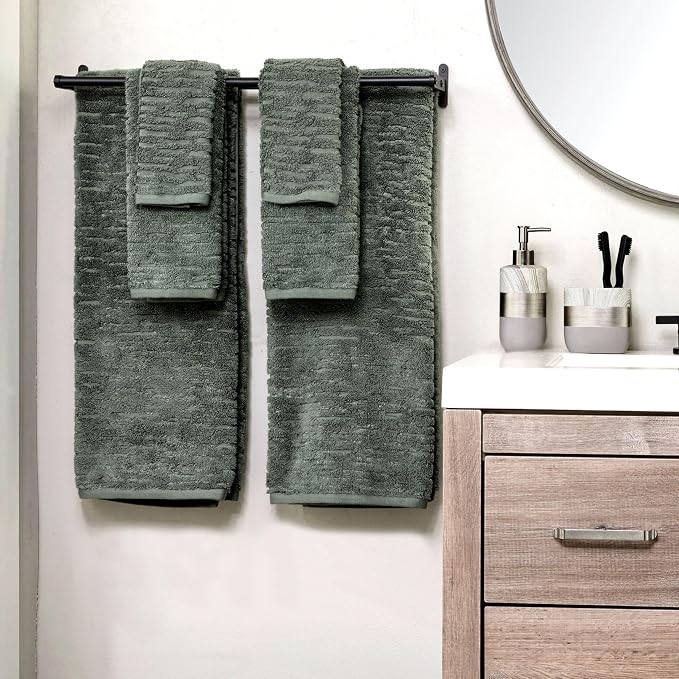 SKL Home CloudSoft 100% Cotton Luxury 6-Piece Towel Set, 600 GSM, Ultra Plush & - Image 5
