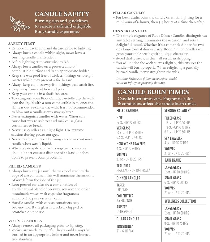 Root Candles Scented Candles Honeycomb Glass Premium Handcrafted Beeswax Blend - Image 7