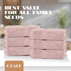 White Classic Pink Hand Towels for Bathroom Cotton Hand Towel Bulk for Gym - Image 4