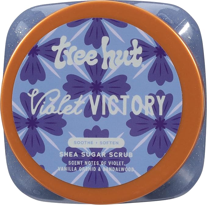 Tree Hut Violet Victory Shea Sugar Scrub, Exfoliating, Hydrating & Moisturizing - Image 2