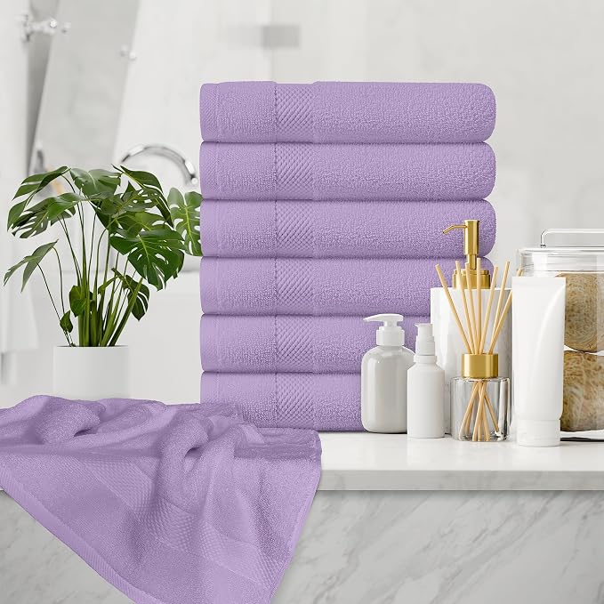 White Classic Luxury Lavender Hand Towels - Image 6