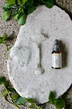 100% Real Crystal Jade Stone Roller and Gua Sha Set - Image 4