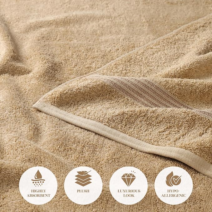 Superior Egyptian Cotton 6-Piece Towel Set, Bathroom Essentials, Towels - Image 8