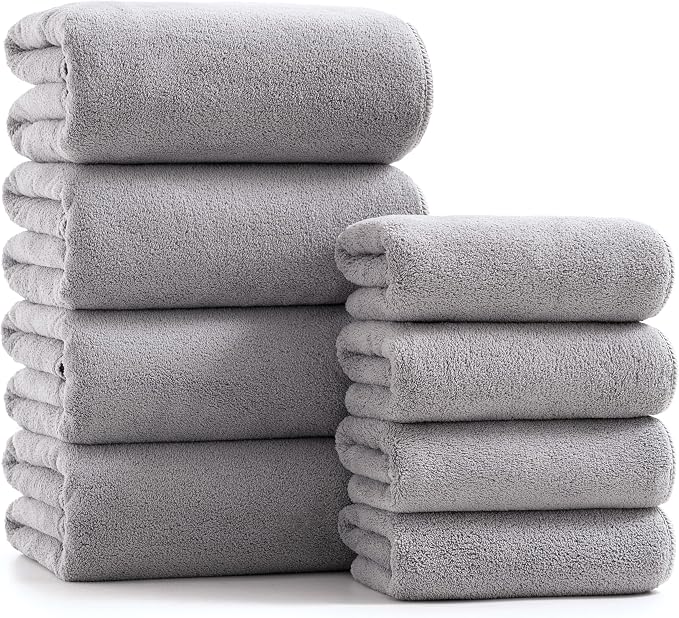 sakano Microfiber Bath Towel Set Ultra Soft Absorbent Speedy Drying Fade by Unknown