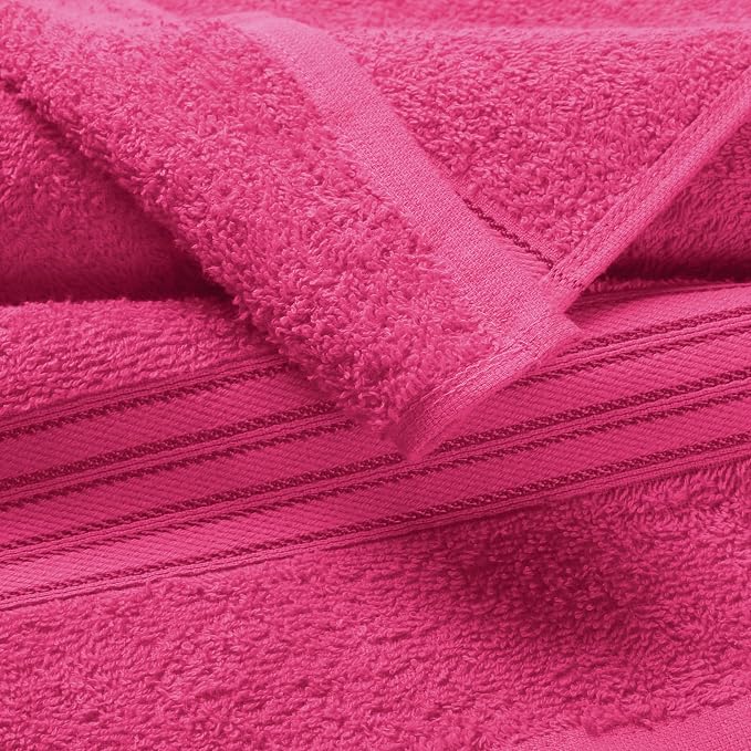 BOUTIQUO Ultra Soft 3 Pack Cotton Towel Set, Contains a Bath Towels 28x55 inch - Image 2