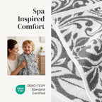 Modern Threads Botanical Vine 6-Piece 100% Cotton Towel Set – Reversible Yarn - Image 4