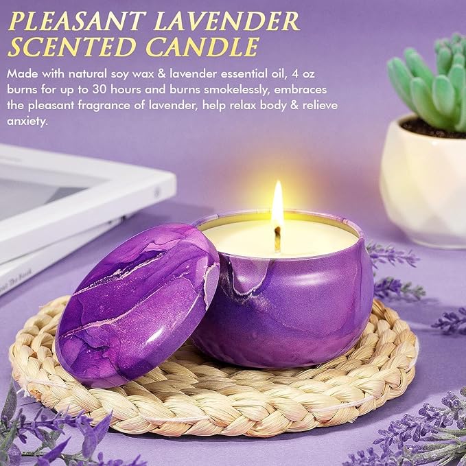Birthday Gifts for Women Self Care Get Well Soon Gifts, Lavender Relaxing Spa - Image 6