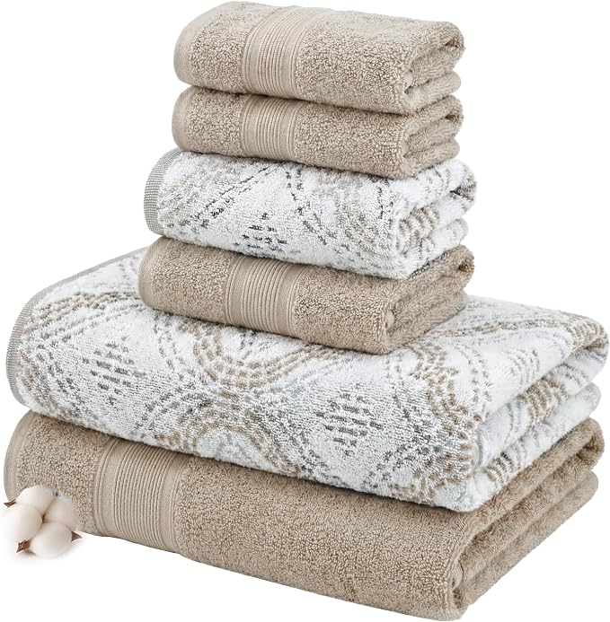 Modern Threads Capri 6-Piece Reversible Yarn Dyed Jacquard Towel Set by ModernThreads