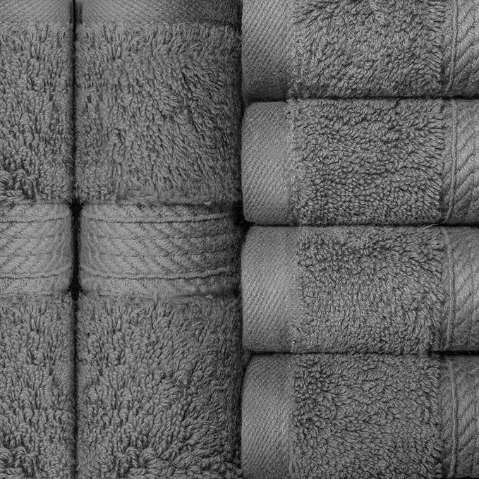 Superior Egyptian Cotton Pile Face Towel/Washcloth Set of 6, Ultra Soft Luxury - Image 3