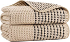 MICROFI New Microfiber Waffle Bath Towels, 2 Pieces, Fast Drying, Lint Free 430 by Unknown
