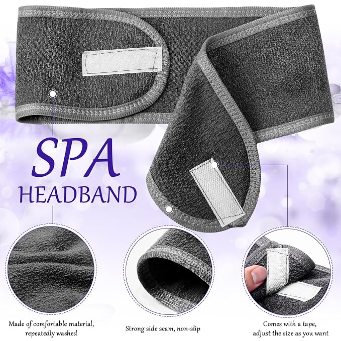 Hoteam 30 Pack Spa Headband Facial Esthetician Hair Wrap - Image 4