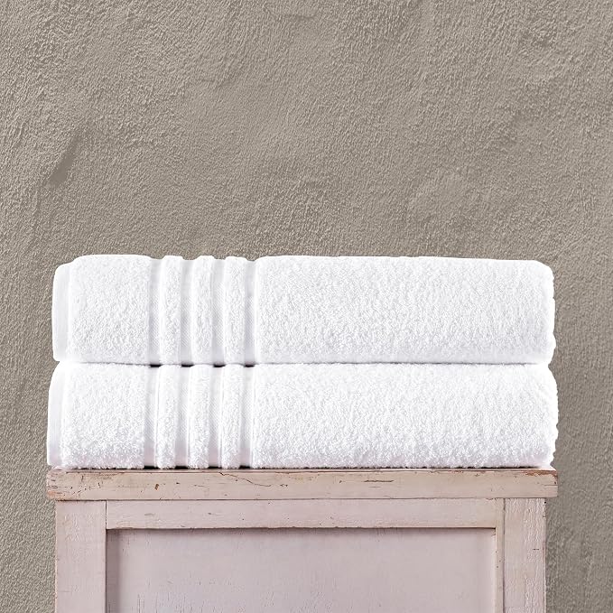 Hammam Linen Jumbo Large Bath Sheets Towels 2-Pack 35 x 70 Inches Soft and - Image 2
