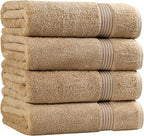 Superior Egyptian Cotton 4-Piece Bath Towel Set by SUPERIOR