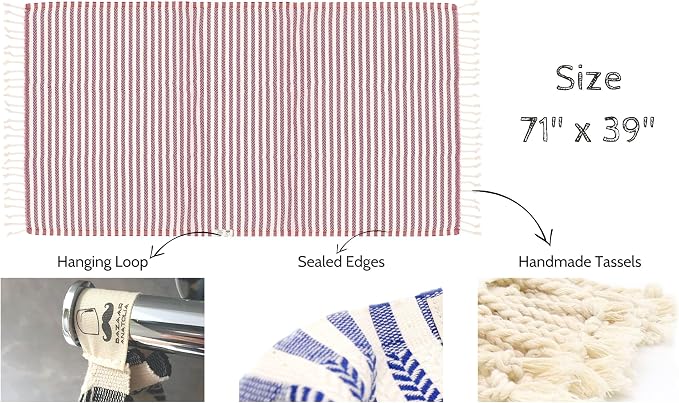 Bazaar Anatolia Turkish Beach Towel – 100% Cotton, Quick Dry, Sand Free Towel - Image 5